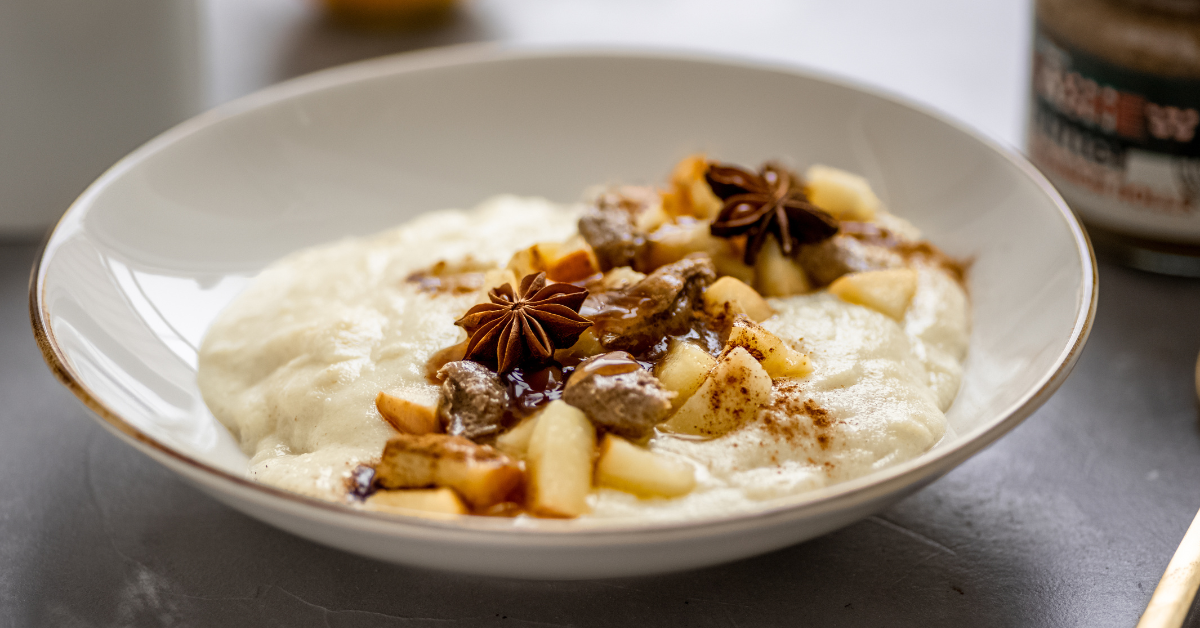 Photo of Health Recipe: Winter Semolina Pudding with Apples and Cinnamon Butter