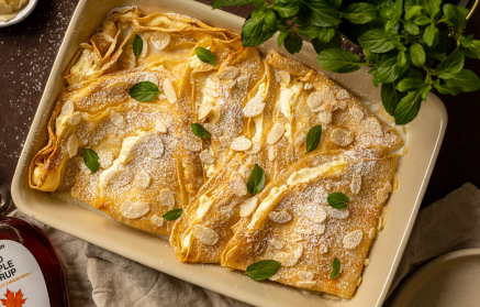 Fitness recept: Csőben sült palacsinta túrókrémmel