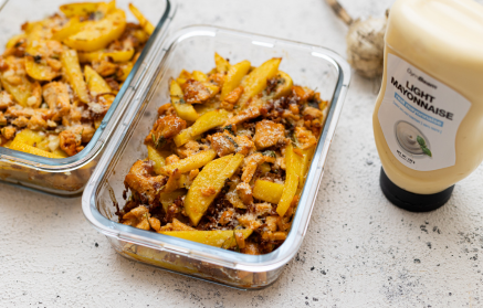 Fitness recept: Sült csirkemell burgonyával és light majonézzel