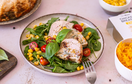 Sajtos spenótos csirkekuglóf