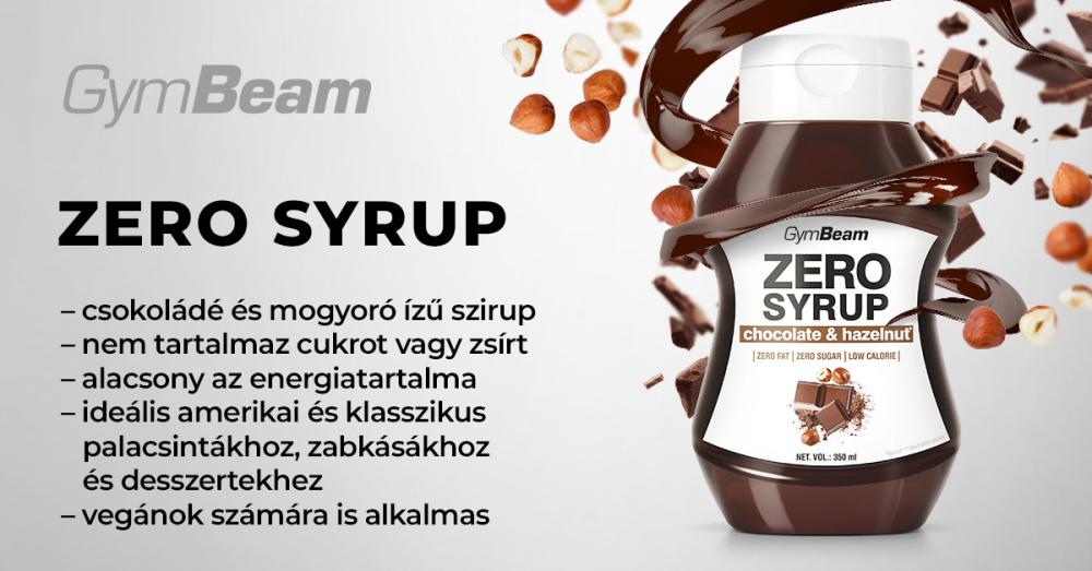 ZERO SYRUP csokoládé &; mogyoró - GymBeam