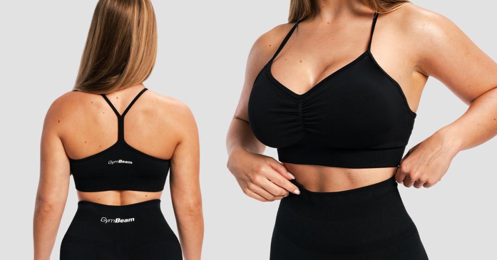 Seamless Sports Bra Sculpt Black - GymBeam