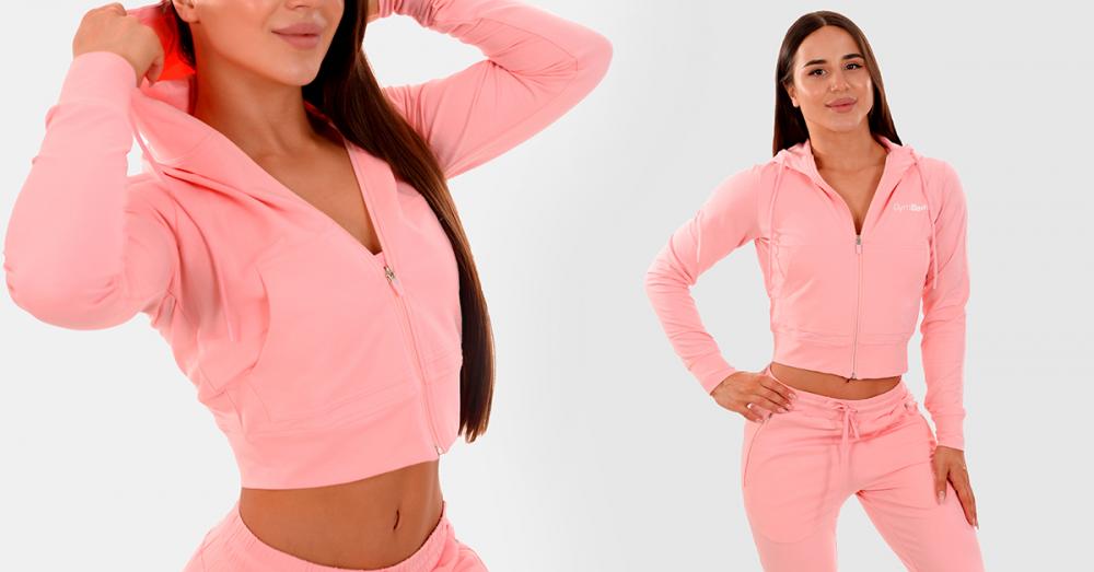 TRN rózsaszín női kapucnis pulóver - GymBeam