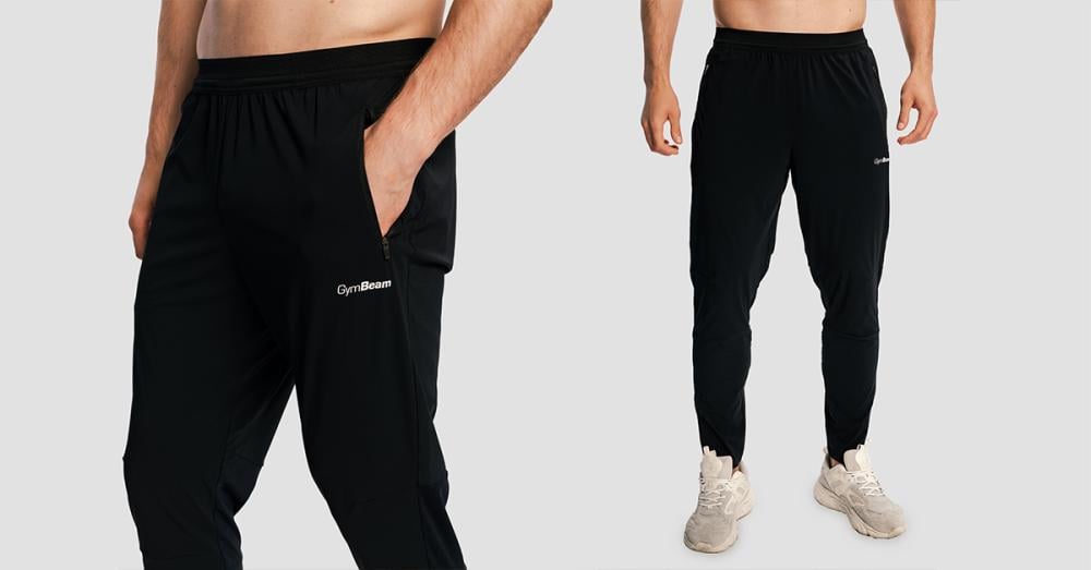 Men's Pulse X Black Running Pants - GymBeam