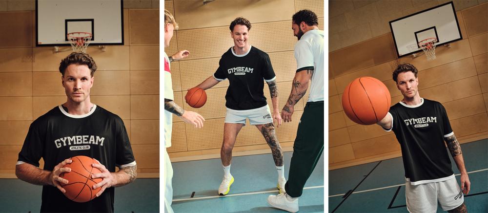 Oversized Varsity Black T-shirt - GymBeam