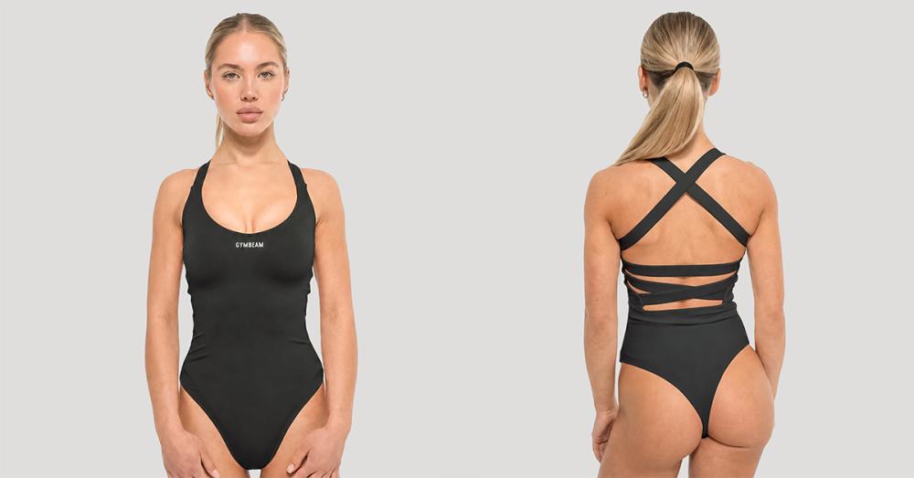 Women‘s Flow Bodysuit Black - GymBeam