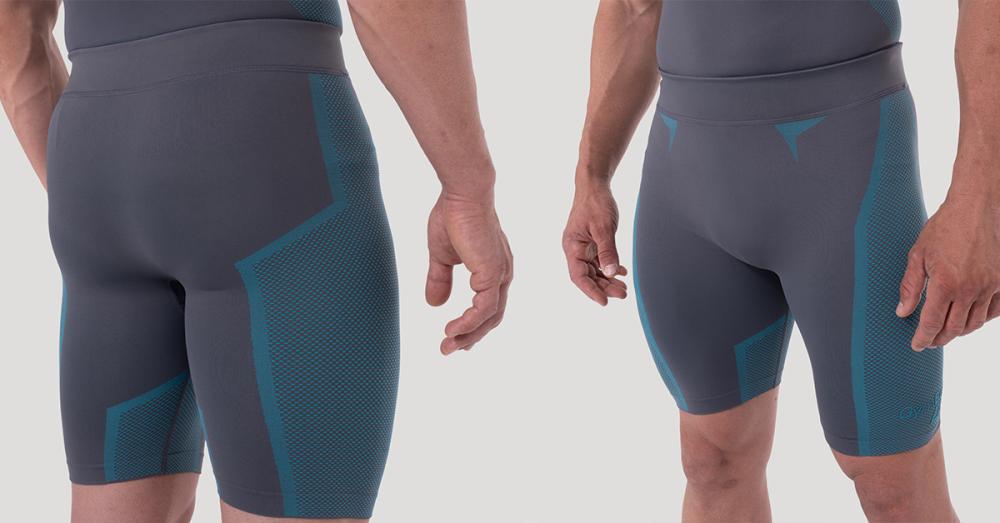 OG1 varrásmentes rövidnadrág Grey/Blue - GymBeam
