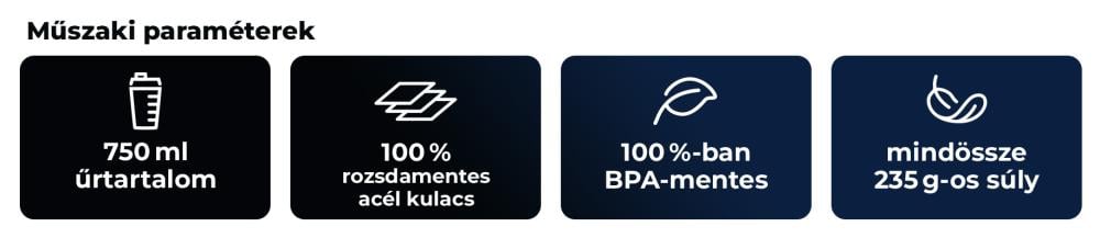 Superman™ acél shaker 750 ml előnyei és jellemzői - GymBeam