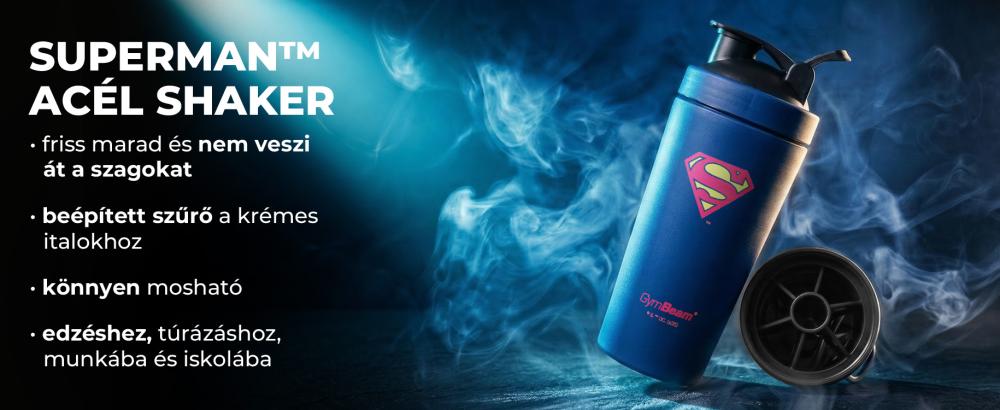 Superman™ acél shaker 750 ml előnyei - GymBeam