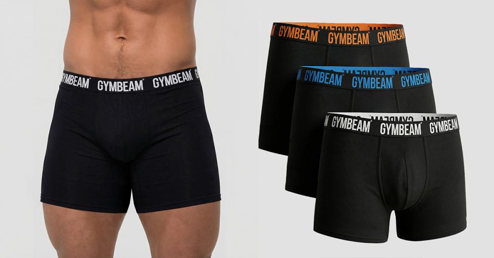 Férfi FIT 3Pack boxeralsó Fekete - GymBeam