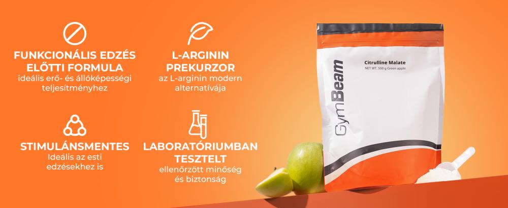 Az NO pre-workout Citrullin-malát – GymBeam fő előnyei