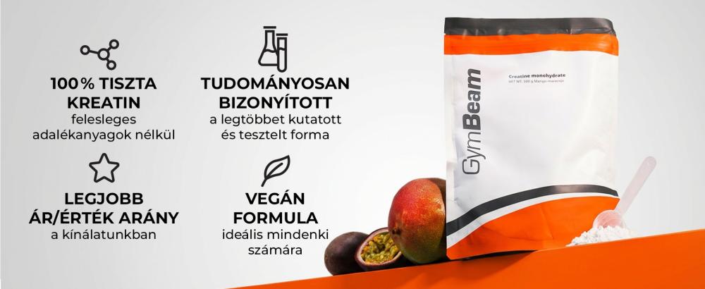 100% Kreatin-monohidrát - GymBeam