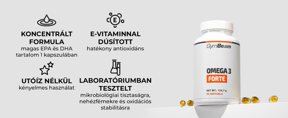 Benefits and features of Omega 3 Forte - GymBeam