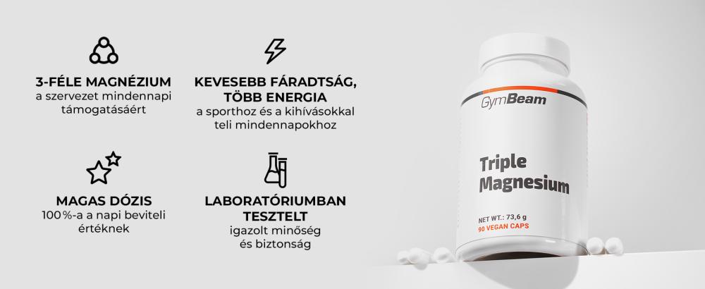 Tripla Magnézium - GymBeam legfőbb előnyei