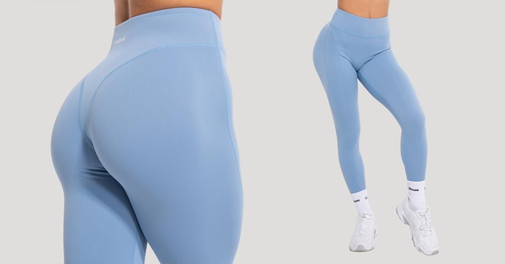 Női Flow leggings Azure – GymBeam