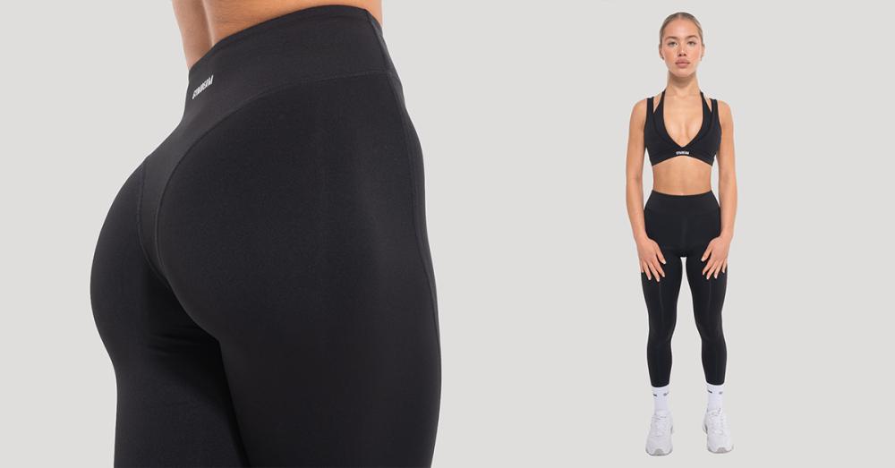 Flow fekete női leggings - GymBeam