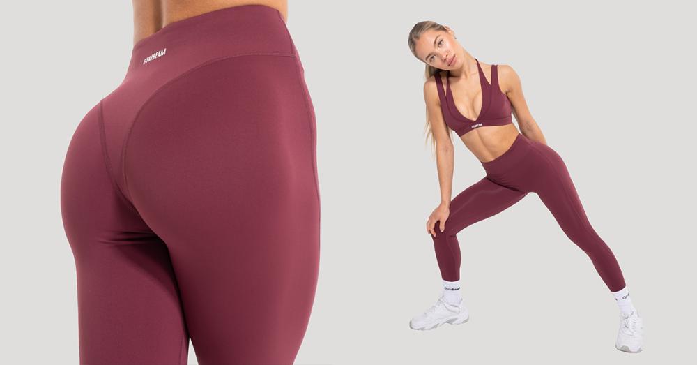 Női Flow leggings Wine – GymBeam