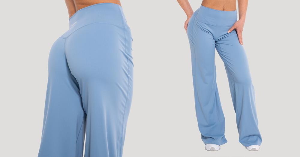 Women‘s Flow Straight Pants Azure - GymBeam