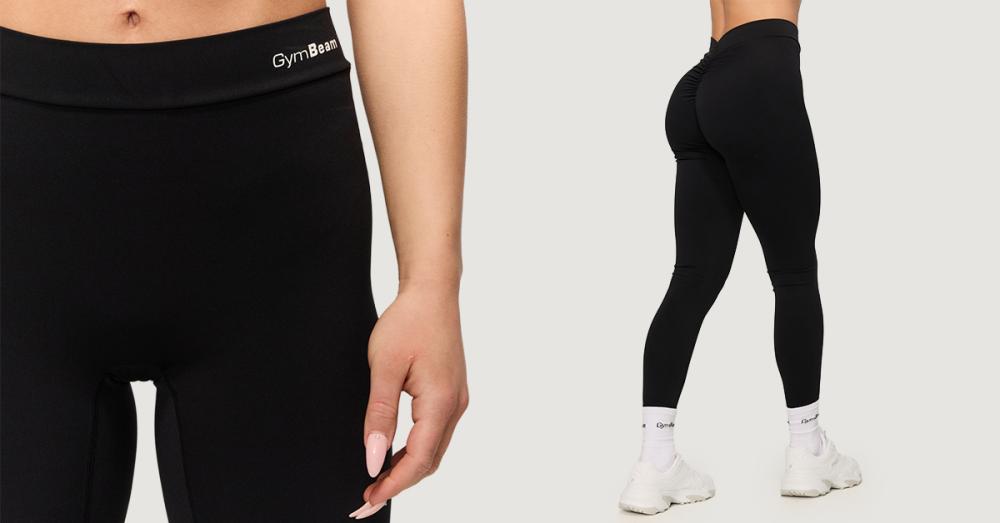 Women‘s Fierce V-back Leggings Black - GymBeam