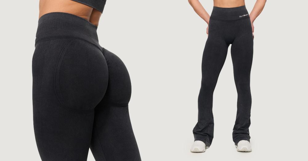 Női Fierce varrás nélküli leggings sötétszürke - GymBeam