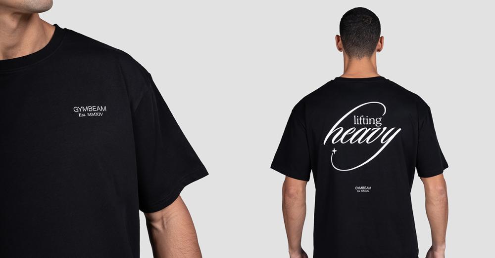 Lifting Heavy póló fekete - GymBeam
