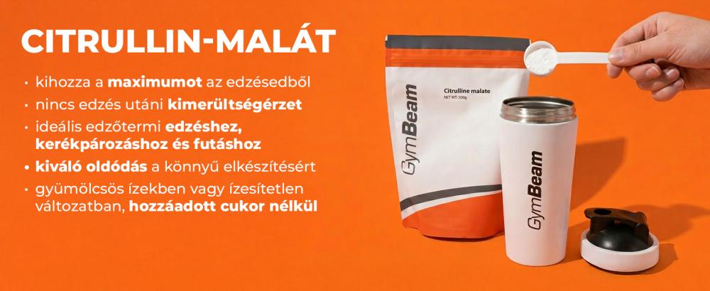 Citrulin-malát - GymBeam edzés előtti booster hatásai és előnyei