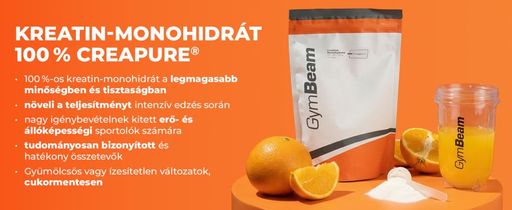 Hatásai a Kreatin-monohidrát 100% Creapure® - GymBeam terméknek