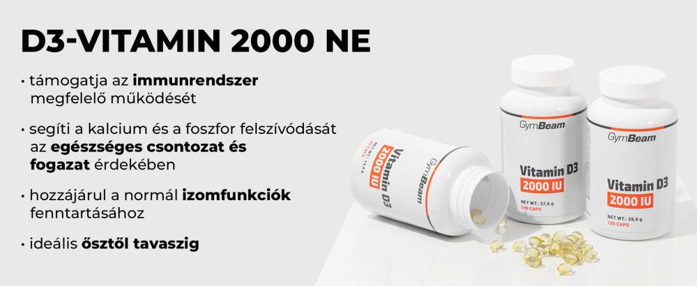 D3-vitamin 2000 IU - GymBeam