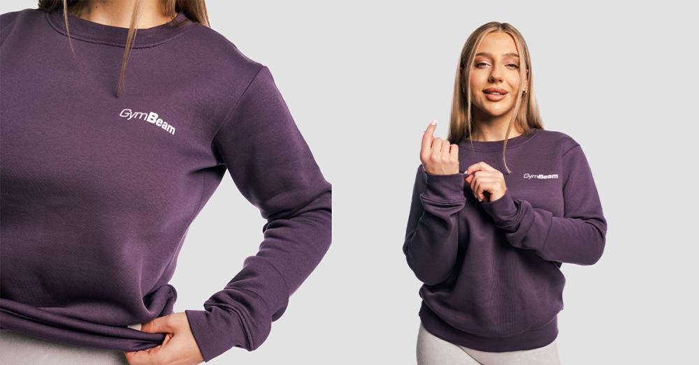 Női Basic Pulóver Sweatshirt Obsidian - Gymbeam