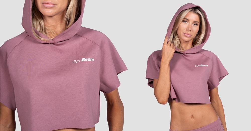 Women's Cropped Relay Hoodie Haze - GymBeam