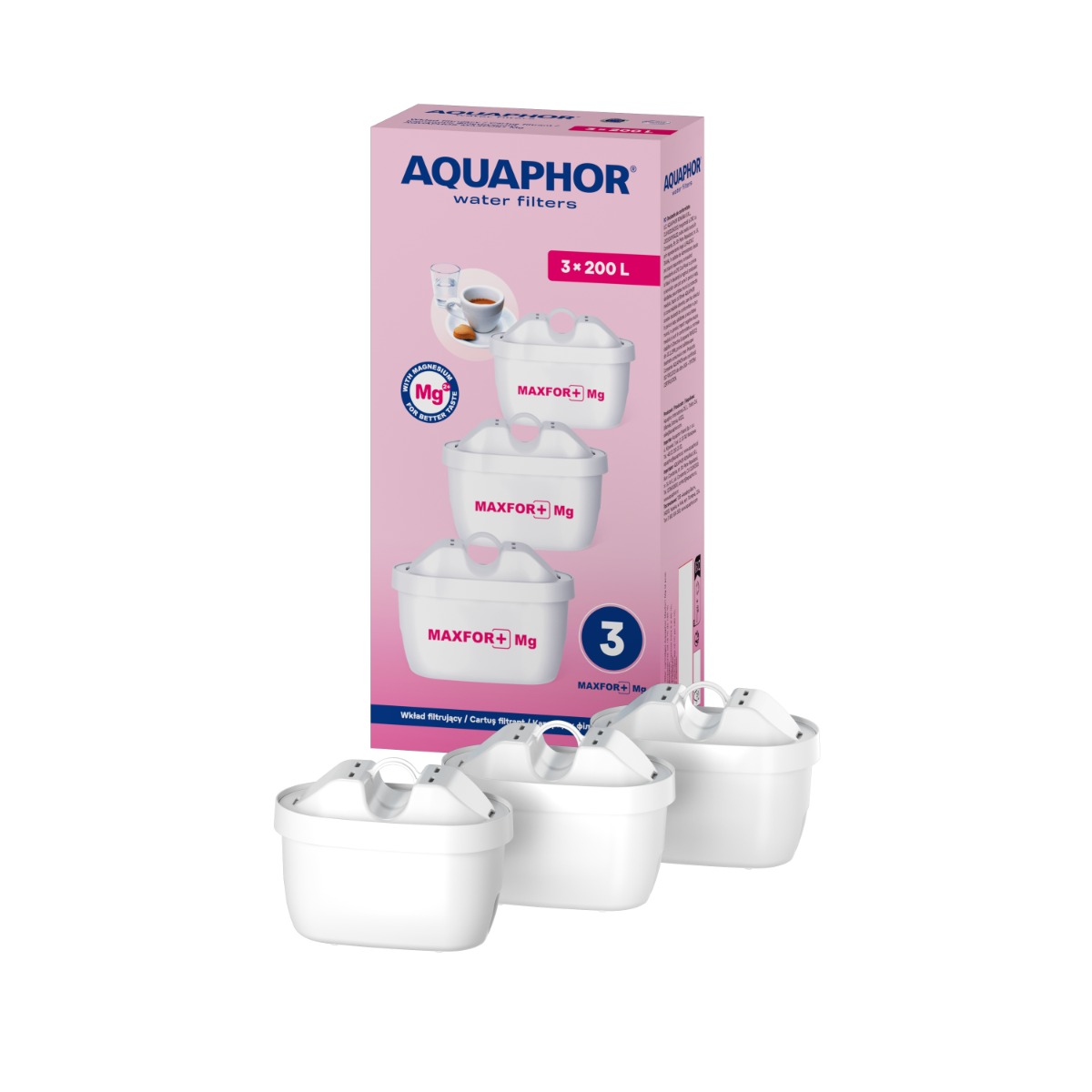 Jelenlegi csere vízszűrőbetétek MAXFOR+ Mg (3 db) – Aquaphor