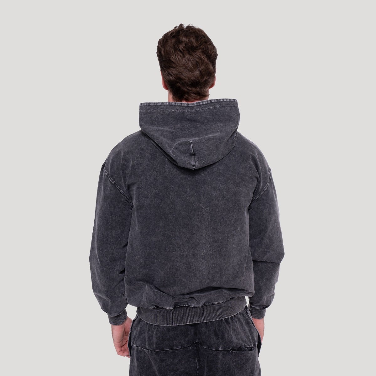 Abyss kapucnis pulóver Charcoal - GymBeam