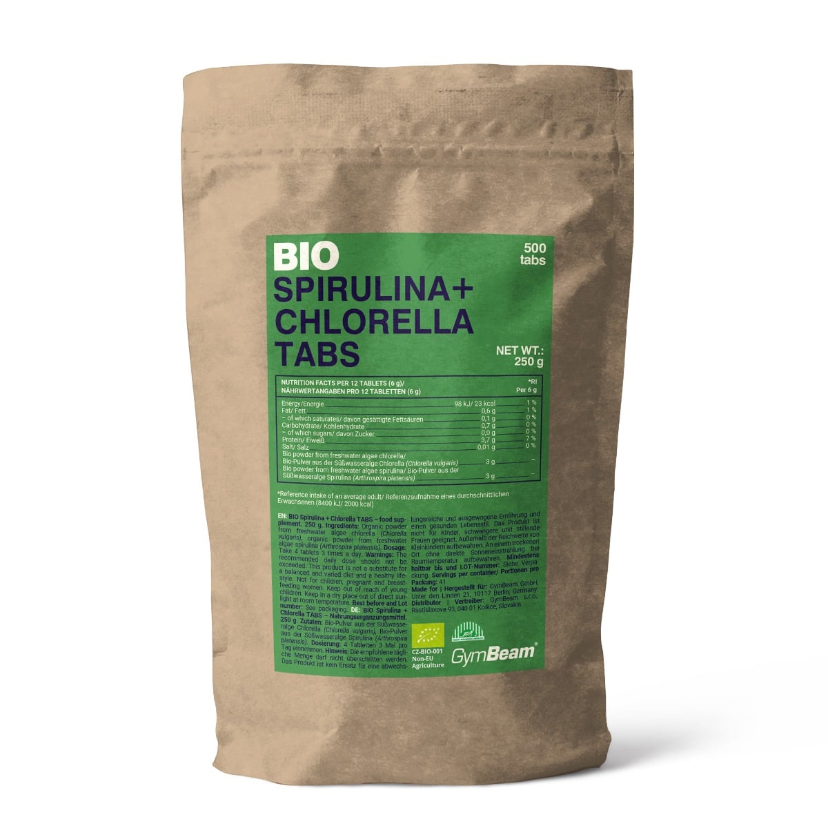 BIO Spirulina + Chlorella tabletta - GymBeam