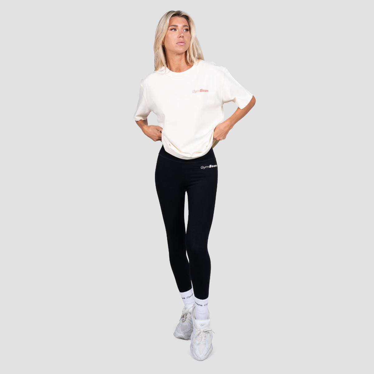GymBeam Budapest T-shirt Cream - Méret: L | Szín: Krém | Tömeg: 0,2346 g | Csomag: 37 · záber 10