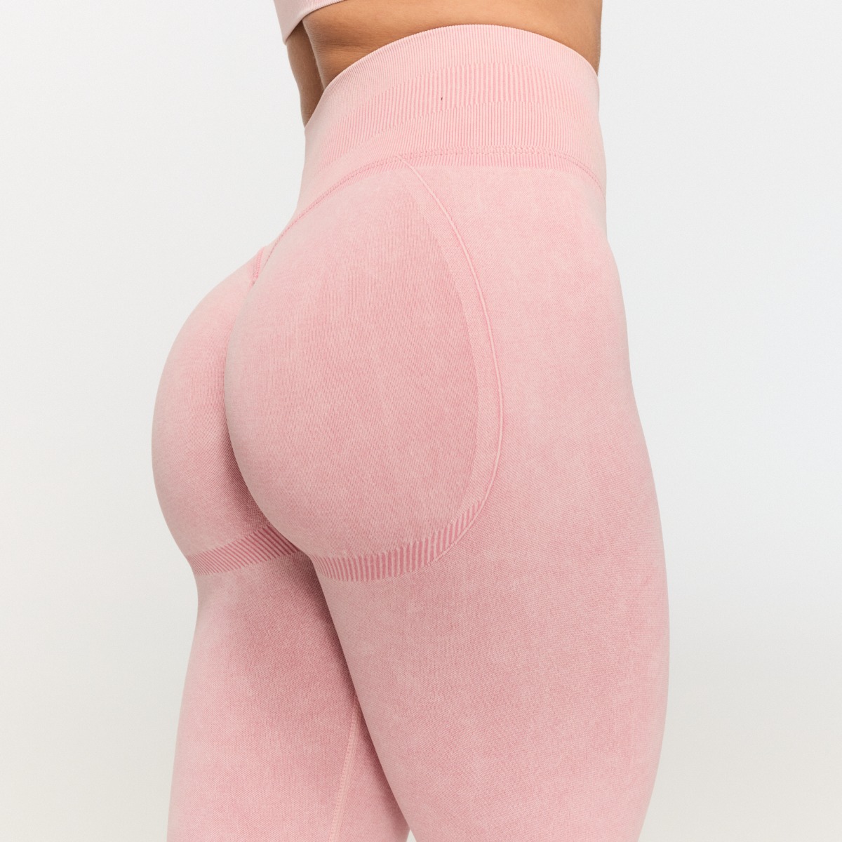 Fierce női varrásmentes leggings Baby Pink - GymBeam