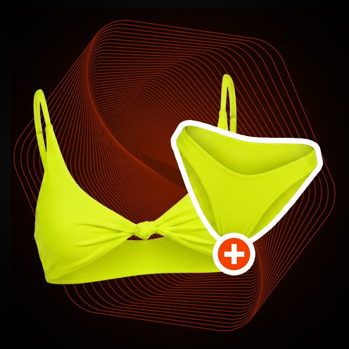 CURACAO bikinifelső Lime - GymBeam + ajándék