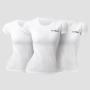Basic női póló 3Pack White - GymBeam XXL - 3pack
