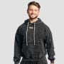 Aura Washed kapucnis pulóver Black - GymBeam L