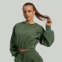 Lunar női cropped pulóver Cedar Green - STRIX S