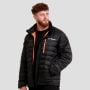 Puffer férfi kabát Black/Orange - GymBeam L