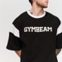 Varsity prémium vastag pamut póló Black  - GymBeam XXL