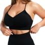 Sculpt varrásmentes sportmelltartó Black - GymBeam S