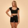 Sense Cropped női póló Black - BeastPink XS