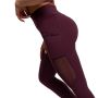 Mesh Panel női leggings Eggplant - GymBeam S