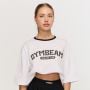Varsity női oversized póló White - GymBeam S