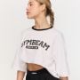 Varsity női oversized póló White - GymBeam XL