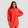 Limitless Longline női kapucnis pulóver Hot Red - GymBeam L
