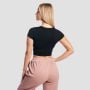 Aura női Cropped póló Black - GymBeam S