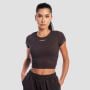 Aura női Cropped póló Tee Brown - GymBeam M