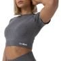 FLO női Crop Top Grey - GymBeam L